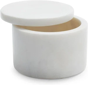 Marble Salt Keeper, White - Picture 1 of 4
