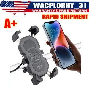 Support Téléphone Antichoc Charge Sans Fil 15W Vélo Support Téléphone Portable Étanche - Photo 1 sur 17