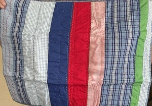 Pottery Barn Kids Plaid Check Patchwork Standard Pillow Sham - Picture 1 of 3