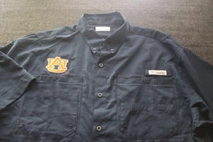 Camisa Columbia PFG Para Hombres Grande Castaño Rojizo Tigres Azul Ventilado Pesca Manga Corta - Imagen 1 de 7