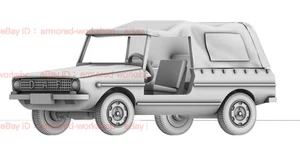 3D Printed 1/72 Dutch Jeep DAF YA-66 Unpainted - Picture 1 of 5