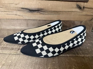 ⚡️ Vivaia Womens Aria Walker Checker Flats Pointy Toe Slide Shoe US 7 NEW⚡️ - Picture 1 of 6