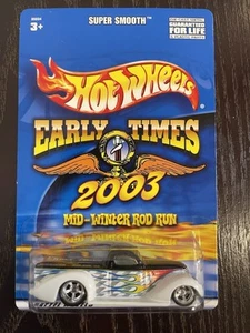 Hot Wheels Early Times 2003 Mid-Winter Rod Run Super Smooth White With Flames ๐ฅ - Picture 1 of 7