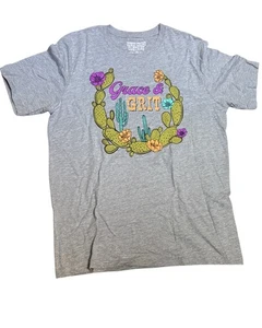 Camiseta gráfica Rowdy Crowd Grit & Grace para mujer XL gris Western Boho camisa vaquera - Imagen 1 de 6