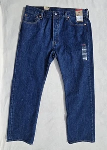 Neu mit Etikett Levi's 501 Herrenjeans 36 x 30 Original Passform gerades Bein blau Denim Knopfleiste - Bild 1 von 8