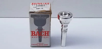 De colección. BOQUILLA CORNETA VINCENT BACH CORP 7 CHAPADA EN PLATA CON CAJA ORIGINAL. Foto 1 de 4