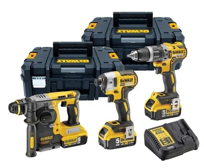 DeWALT DCK368P3T 18V XR 3 Piece TSTAK Kit With 3 x 5.0Ah Batteries - Image 1 of 4