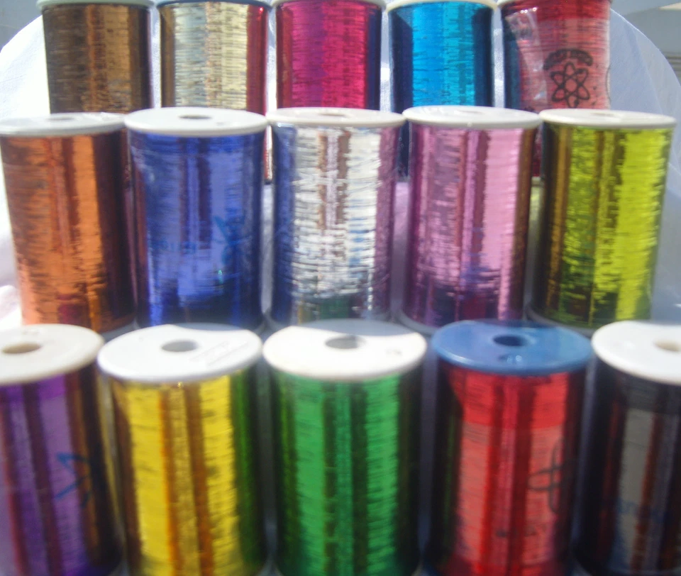 10 Spools of LUREX  High Quality Thread 2500 Meters each, 10 Different Colors - Image 1 of 1