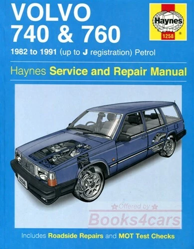 VOLVO 740 760 SERVICIO MANUAL TALLER REPARACIÓN LIBRO HAYNES 1991 1990 1989 1988 1987 86 Foto 1 de 1