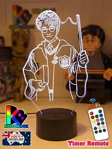 Harry Potter Hogwarts 3D LED Battery USB Night Light 7 Colour Changing Room Lamp - Picture 1 of 9