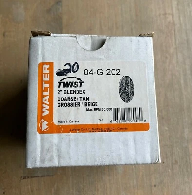 WALTER 04-G 202 2" BLENDEX SURFACE DISCS COARSE GRIT TAN 04G202 NEW BOX OF 20 - Image 1 of 3
