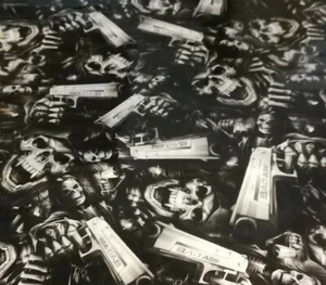Lámina de impresión por transferencia de agua Biker Skulls 2 Badass - 100 cm de ancho - Imagen 1 de 2
