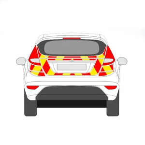 Ford Fiesta MK6 Hatchback 08-17 CHEVRON KIT FULL ENGINEERING GRADE REFLECTIVE - Picture 1 of 3