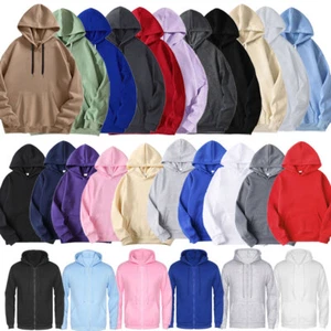 Herren Sweatshirt mit Tasche Langarm Pullover Hoodie lose Outwear Training - Bild 1 von 96