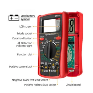 Multímetro digital AC/DC para mini DM850 Voltímetro Amperímetro Ohm Medidor Probador - Imagen 1 de 5