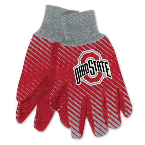 OHIO STATE BUCKEYES STRIPED UTILITY GRIPPER DOTS GLOVES NEW WINCRAFT 👀 Cover