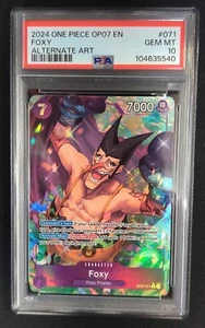 PSA 10 GEM MINT Foxy OP07-071 Alt Art One Piece TCG Graded Card - Bild 1 von 2