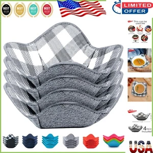 Premium Bowl Cozy Hot Pads Set - Microwave Safe Holders for Hot and Cold Foods - Picture 1 of 9