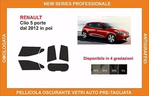 pellicola oscurante vetri renault clio 5p dal 2012-18 kit completo - Imagen 1 de 1