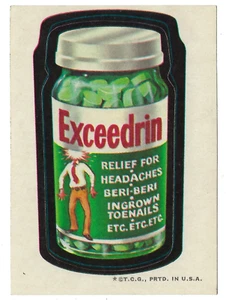 1973 Topps Wacky Packages 2nd Series 2 EXCEEDRIN tb nm - Picture 1 of 1