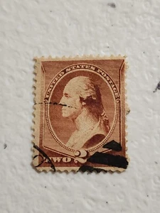 US Continental Bank Note 2c Brown George Washington Used - #7064 - Picture 1 of 2