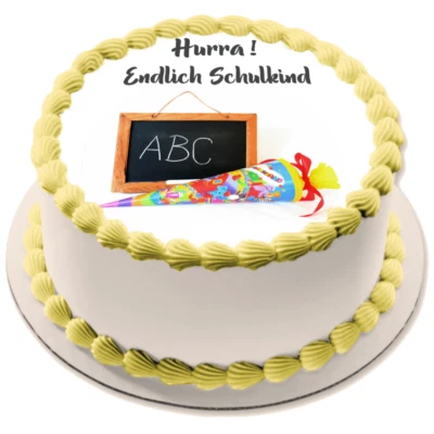 Einschulung Schulanfang Tortenaufleger Muffin Party Deko Geschenk essbar Klasse - Bild 1 von 4