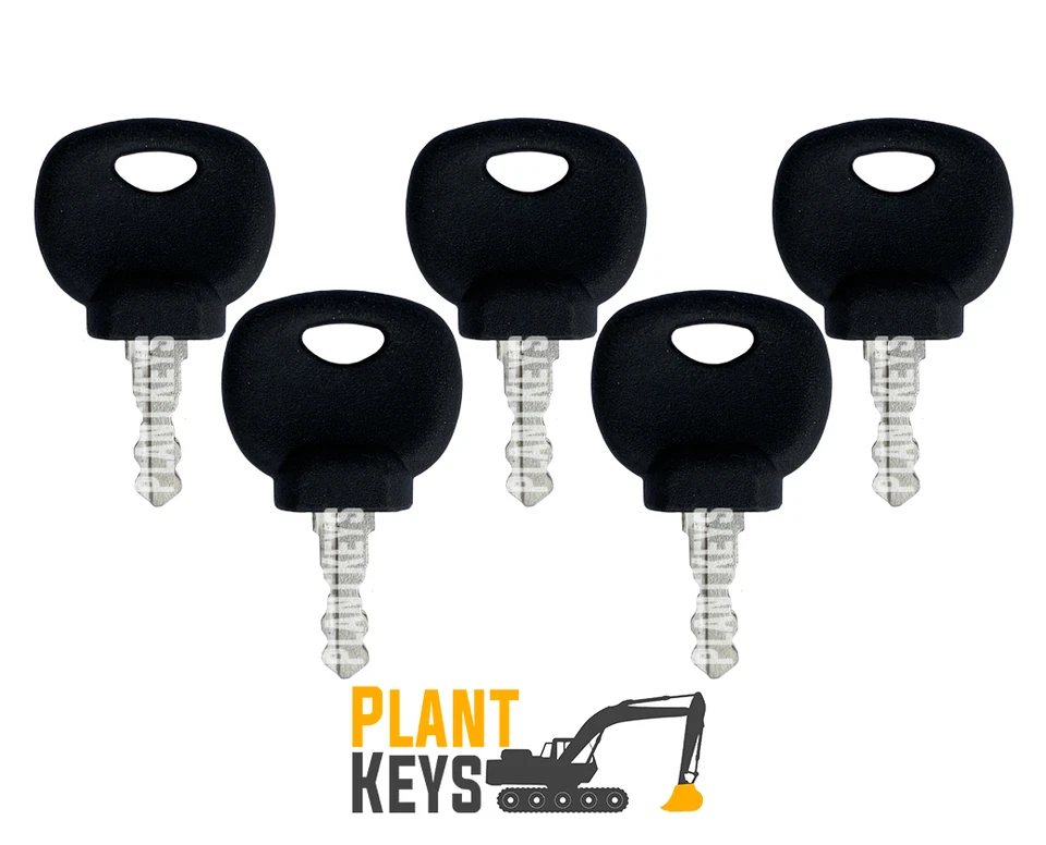 Hamm 14707 Set of 5 Keys Bobcat Forklift Dynapac Gehl SkyTrak Terex Volvo - Image 1 of 1