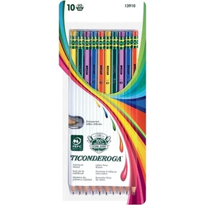 6 PACKS Dixon Ticonderoga Ticonderoga Striped Wood Pre-Sharpened Pencil 0.7mm #2 - Picture 1 of 2
