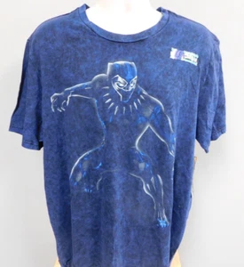 Marvel Mens  Blue Short Sleeve Hand Treated Black Panther  T-Shirt NWT   XL - Picture 1 of 3