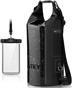 INTEY 30L Camping Gear Dry Bag with Waterproof Phone Bag Black NY-D47