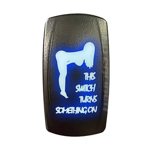 4 Pin 12V Rocker Switch For Auto Marine UTV "This Switch Turns Something On" - Picture 1 of 22