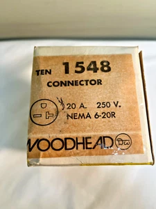 (Caja de 10) Woodhead 1548 20A 250V Amarillo Hembra Cable Tapa Nema 6-20R Nuevo en Paquete - Imagen 1 de 4