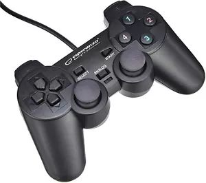Joypad Controller Joystick Gamepad Con Filo Compatibile PS3 Nero hsb - Foto 1 di 4