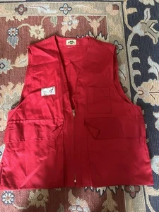Ideal Talon Hunting Game Vest Red Full Zip 1950’s Vintage Medium - Picture 1 of 14