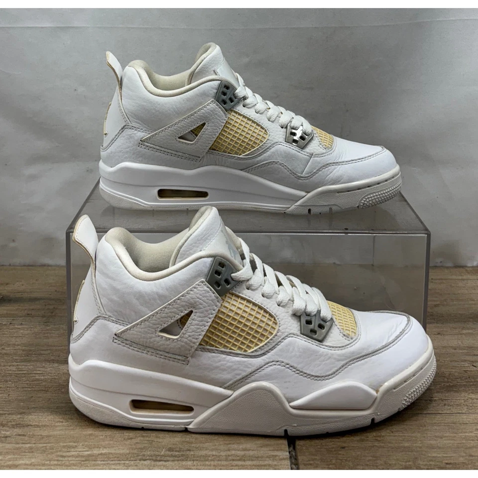 Nike Air Jordan 4 Retro Pure Money Juvenil Tenis Blanco (408452-100) Talla 6.5Y Foto 1 de 4