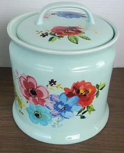 Pioneer Woman schöne türkis Melodie Blumenmuster 8" Steinzeug Zwiebelhalter Neu ohne Verpackung - Bild 1 von 7