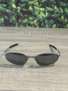 OAKLEY Vintage A Wire Gunmetal Black Iridium Mirror Sunglasses - Picture 1 of 13