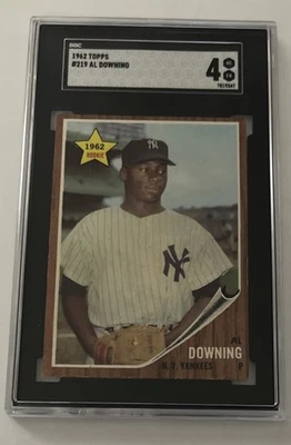 1962 Topps Al Downing SGC 4 VG-EX RC New York Yankees #219 - Image 1 of 2