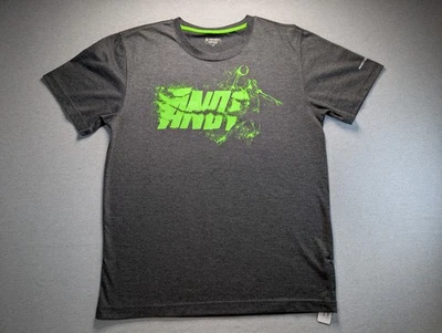 Mens And1 Gray & Lime Green Graphic Tee T-Shirt Size Medium Basketball And-One - Image 1 of 4