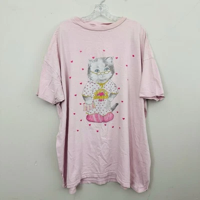 Camiseta Gráfica Feminina Estilo Avon Rosa "Super Vovó" Gato Tamanho 3X - Imagem 1 de 4