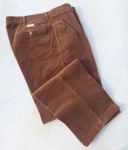 Polo Ralph Lauren Andrew Pant WIDE WALE Corduroy Men 38 Brown Pleat FRONT NEW - Picture 1 of 15