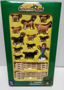 NewRay Country Life farmer set - goats brown & black NOS - Picture 1 of 3
