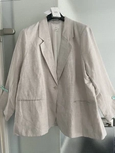 H&M Leinenblazer Beige Gr. 50 NEU UND UNGETRAGEN - Bild 1 von 6