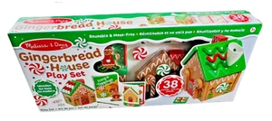 NUEVO Juego Casa Pan de Jengibre Melissa & Doug 38 Piezas Navidad Madera - Imagen 1 de 5