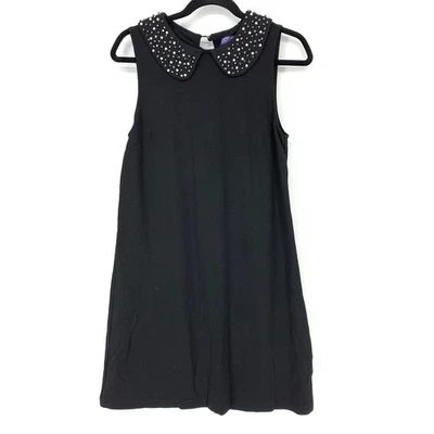 Vestido recto Vivienne Vivienne Tam para mujer pequeño cuello perlado escote negro Foto 1 de 4