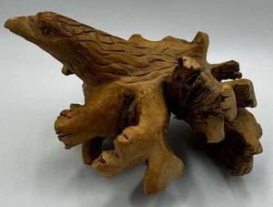 Vintage Hand Carved American Eagles Head Wooden Wood Knot - Picture 1 of 6