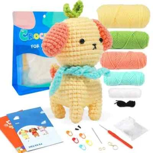 Beginners Crochet Kit, Crochet Animal Kit, Knitting Kit with Yarn, Amigurumi - Picture 1 of 44