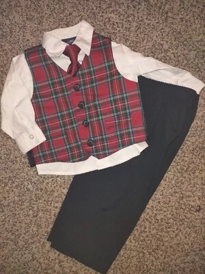 Conjunto de chaleco elegante Dockers de 4 piezas para niños talla 18 m manga larga ¡BONITO! Foto 1 de 4