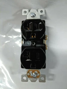 (200 pz) NUOVE prese duplex standard 20 Amp NERE 20A grado commerciale CR20 - Foto 1 di 5
