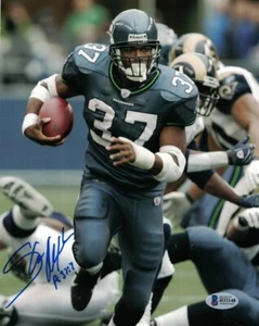Shaun Alexander Signed Seahawks 8x10 Photo Beckett COA A1 - Picture 1 of 1
